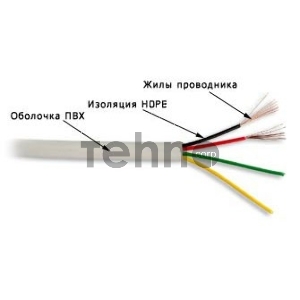 Кабель TWT (TWT-TEL4/100-GY) телефонный плоский. 4 жилы. 28 AWG. бухта 100 метров. серый Кабель TWT (TWT-TEL4/100-GY) телефонный плоский. 4 жилы. 28 AWG. бухта 100 метров. серый