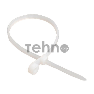 Хомут кабельный 3.5х150 нейл. бел. с отвер. для креп. ХОК (уп.100шт) ИЭК UHH40-4-150-100