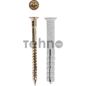 Дюбель-гвоздь полипропиленовый, потайный бортик, 8 x 140 мм, 500 шт, ЗУБР