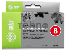 Картридж струйный Cactus CS-CLI8BK черный для Canon MP470 MP500 MP530 MP600 (12ml)
