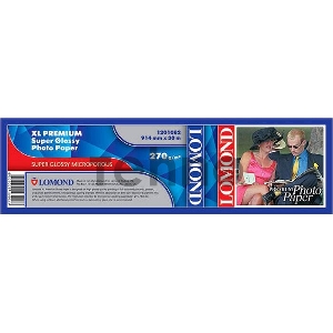 Фотобумага Lomond 1201082 914x30x50.8/270г/м2 суперглянцевая повышенного качества