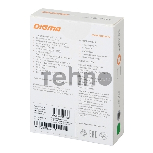 Плеер Hi-Fi Flash Digma S4 8Gb черный/серый/1.8/FM/microSDHC