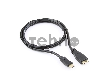 Кабель Cablexpert CCP-USB3-mBMCM-1M USB3.0 microBM/USB3.1TypeC, 1м, 