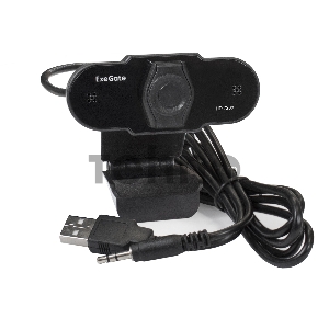 Веб-камера ExeGate EX287386RUS BlackView C525 HD Tripod (матрица 1/3 1,3 Мп, 1280х720, 720P, 30fps, 4-линзовый объектив, шторка, USB, фиксированный фокус, микрофон с шумоподавлением, универсальное крепление, штатив Flex в комплекте, кабель 1,5 м, Win Vist