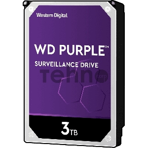 Жесткий диск WD Original SATA-III 3Tb WD30PURX Video Purple (5400rpm) 64Mb 3.5