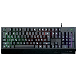 Клавиатура игровая Гарнизон GK-210G, USB, черный, 104 клавиши, подсветка Rainbow, кабель 1.5м