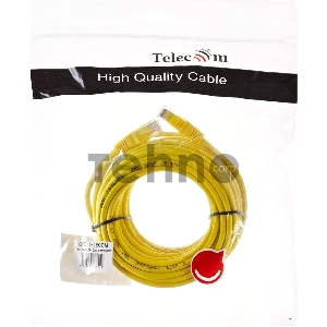 Патч-корд литой Telecom UTP кат.5е 10,0м желтый