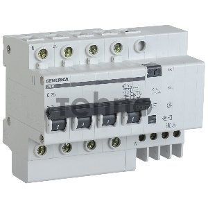 Выключатель автоматический дифференциального тока 4п 25А 30мА АД14 GENERICA ИЭК MAD15-4-025-C-030