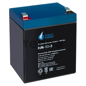 Батарея Парус-электро HM-12-5 (AGM/12В/5Ач/клемма F2), 90х70х101мм