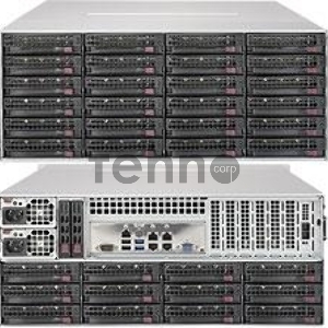 Платформа SuperMicro 6049P-E1CR36H noCPU(2)Scalable/TDP 70-205W/ no DIMM(16)/ 3108RAID HDD(36)LFF/ 2x10Gbe/ 5xFH/ 2x1200W