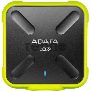 Внешний  твердотельный жесткий диск 3.3 256GB ADATA SD700 External SSD ASD700-256GU31-CYL USB 3.1 Gen 1, 440/440, IOPS 32/19K, MTBF 2M, 3D V-NAND TLC, 256MB, 200TBW, DWPD, IP68, Yellow, RTL
