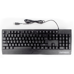 Клавиатура игровая Гарнизон GK-210G, USB, черный, 104 клавиши, подсветка Rainbow, кабель 1.5м