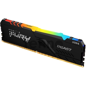 Оперативная память Kingston DRAM 32GB 3200MHz DDR4 CL16 DIMM FURY Beast RGB EAN: 740617319125