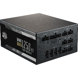 Блок питания Power Supply Cooler Master MWE Gold V2 (model name: MPE-C501-AFCAG), 1250W, ATX, 140mm, 24+4pin, 12xSATA, 8xPCI-E(6+2), APFC, 80+ Gold, w/UK Cable, Full Modular, OEM Version