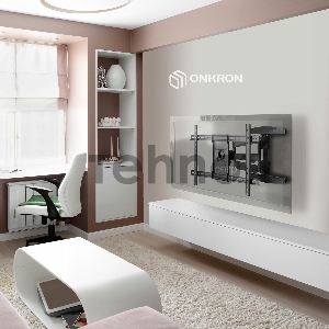 Кронштейн ONKRON M6L для телевизора 40-75 наклонно-поворотный, черный