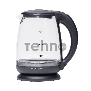 Чайник Galaxy LINE GL0559, стекло/черный