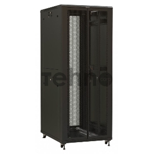Шкаф серверный напольный Hyperline TTR, IP20, 42U, 2055х600х1000 мм (ВхШхГ), дверь: двойная распашная, перфорация, боковая панель: сплошная съемная, р