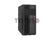 Корпус Miditower ExeGate UN-605B Black, ATX, <UN500, 120mm>, 2*USB, Audio, замок блокировки кнопки питания