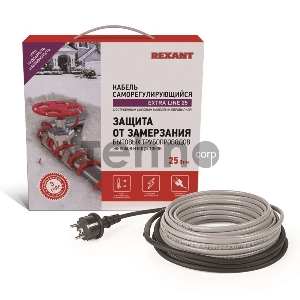Греющий саморегулирующийся кабель на трубу  Extra Line 25MSR-PB 15M (15м/375Вт) REXANT