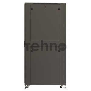 Шкаф серверный напольный Hyperline TTR, IP20, 42U, 2055х600х1000 мм (ВхШхГ), дверь: двойная распашная, перфорация, боковая панель: сплошная съемная, р
