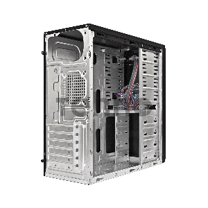 Корпус Miditower ExeGate UN-605B Black, ATX, <UN500, 120mm>, 2*USB, Audio, замок блокировки кнопки питания