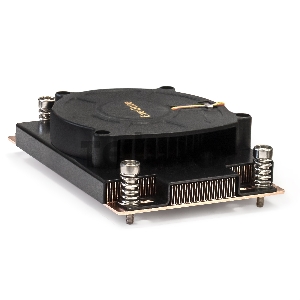 Кулер ExeGate EX293435RUS ESNK-P0062AP4.PWM.1U.SP3.Cu (радиальный (улитка), медный, 1U, LGA SP3, TDP 230W, PWM, 1500-6600RPM, 2 ball bearing, 4pin, 64db, на винтах, с термопастой, Retail box)