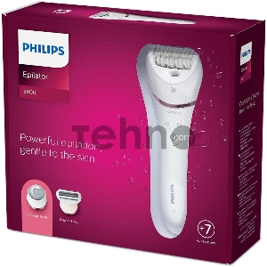 Эпилятор Philips Эпилятор Philips/ 2 скорости, широкая головка, Wet&Dry, беспроводной, opti light, 6 аксессуаров