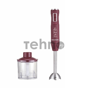 Блендер погружной WILLMARK WHB-1250PS (500Вт,рег.скор,турбо режим,Soft touch, измельчитель,бордовый) Блендер погружной WILLMARK WHB-1250PS (500Вт,рег.скор,турбо режим,Soft touch, измельчитель,бордовый)