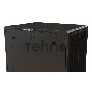 Шкаф серверный напольный Hyperline TTR, IP20, 42U, 2055х600х1000 мм (ВхШхГ), дверь: двойная распашная, перфорация, боковая панель: сплошная съемная, р