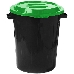 Бак для мусора 60л черный/зеленый (М2393), фото 2