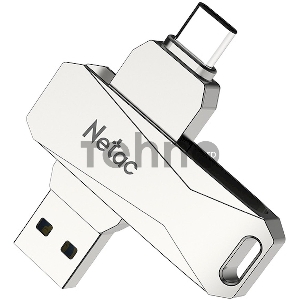 Флеш диск USB Drive Netac U782C dual USB3.0+TypeC 128GB, retail version