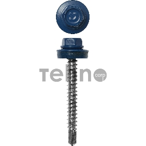 Саморезы СКД кровельные, RAL 5005 синий насыщенный, 38 х 4.8 мм, 300 шт, для деревянной обрешетки, ЗУБР Профессионал