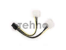 Кабель Gembird Разветвитель питания , 2xMolex->PCI-E 6pin, для подкл. в/к к б/п CC-PSU-6
