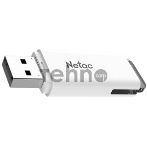 Флеш Диск Netac U185 64Gb <NT03U185N-064G-20WH>, USB2.0, с колпачком, пластиковая белая