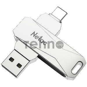 Флеш диск USB Drive Netac U782C dual USB3.0+TypeC 128GB, retail version