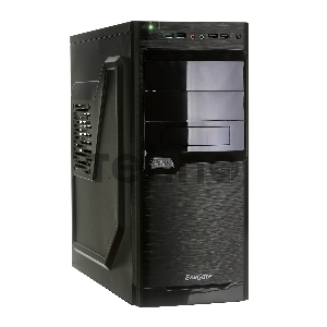 Корпус Miditower ExeGate XP-330U Black, ATX, <XP400, Black,120mm>, 2*USB+2*USB3.0, Audio