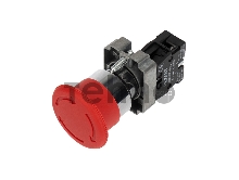 Кнопка XB2-BS поворотная красная грибок NC REXANT