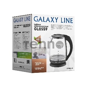 Чайник Galaxy LINE GL0559, стекло/черный