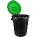 Бак для мусора 60л черный/зеленый (М2393), фото 1