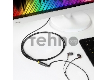 Greenconnect Удлинитель аудио 0.5m jack 3,5mm/jack 3,5mm черный, желтая окантовка, ультрагибкий,  28AWG, M/F, Premium , экран, стерео(GCR-STM1114-0.5m)