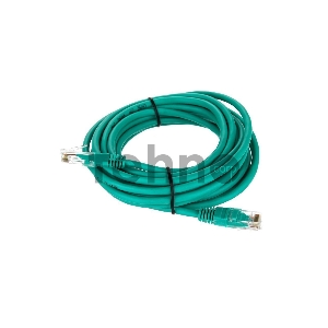 Патчкорд литой Telecom UTP кат.5е 5,0м зеленый