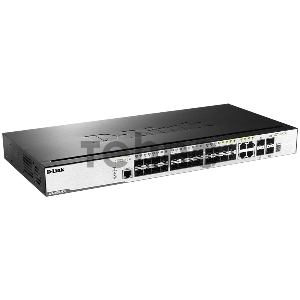 Сетевое оборудование D-Link DGS-3000-28SC/A1A Управляемый стекируемый коммутатор 2 уровня с 20 портами 100/1000Base-X SFP, 4 комбо-портами 10/100/1000Base-T/SFP и 4 портами 10GBase-X SFP+