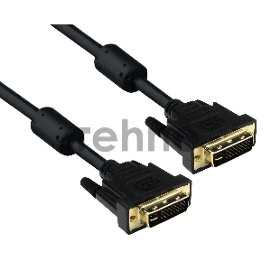 Кабель DVI dual link (25M-25M) 3м Exegate, позолоченные контакты