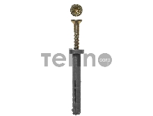 Дюбель-гвоздь полипропиленовый, цилиндрический бортик, 8 x 140 мм, 2 шт, ЗУБР