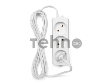 Сетевые фильтры Gembird Удлинитель Гарнизон EL-E3-W-3, 3 розетки  допустимый ток 6А, длина 3м.