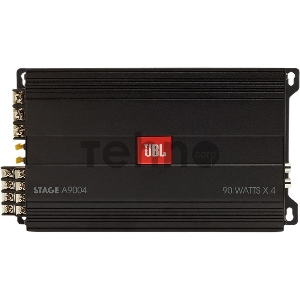 Автоусилитель JBL STAGEA9004  4-канальный Класс D, 110 Вт х 4 MAX @ 2 Ом, 90 Вт х 4 RMS @ 4 Ом, 220 Вт х 2 RMS @ 4 Ом, вход Hi/Lo, размеры: 50 x 145 x 269 мм