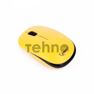 Комплект клавиатура+мышь беспроводные Gembird KBS-9000, 2.4ГГц, жёлт., 78 кл., 1600 DPI, бат.в компл.