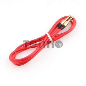 Кабель аудио Cablexpert CCAB-01-35MM-1MR, 3.5 джек (M)/3.5 джек (M), красный. 1м, блистер