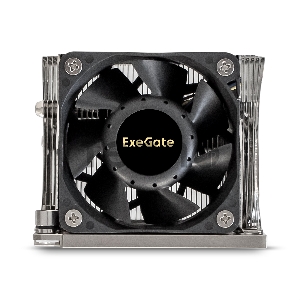 Кулер ExeGate EX293440RUS ESNK-P0068APS4.PWM.2U.3647.Cu (Al+Cu, 2U, 3 тепл. трубки, LGA3647, TDP 205W, Fan 80mm, PWM, 2100-6800RPM, 2 ball bearing, 4pin, 52db, 410г, на винтах, с термопастой, Retail box)