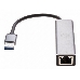Переходник USB 3.0 -->RJ-45 1000Mbps+3 USB3.0, Aluminum Shell, 0.2м VCOM <DH312A>, фото 3